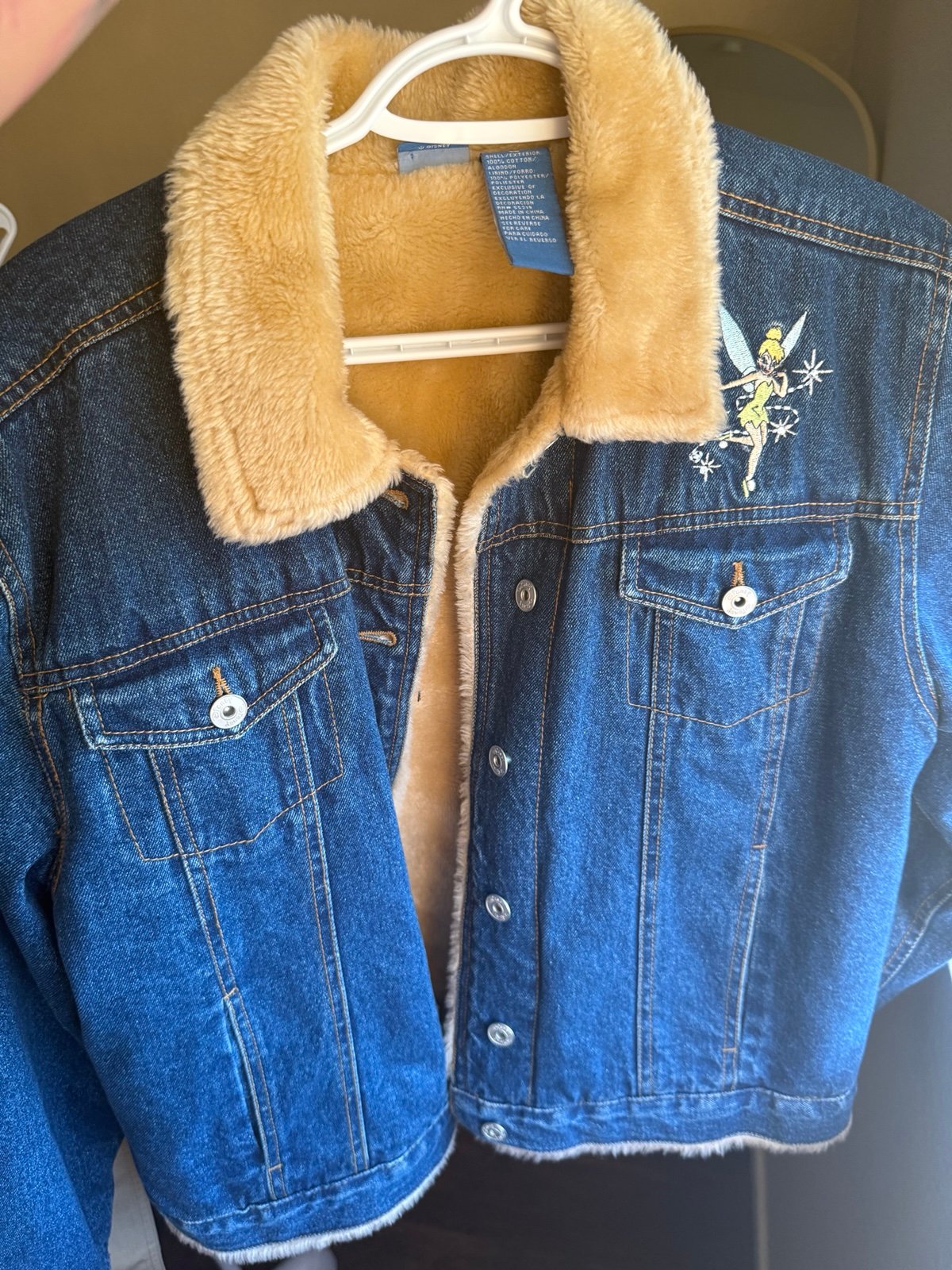 Disney store tinker Belle Jean Jacket