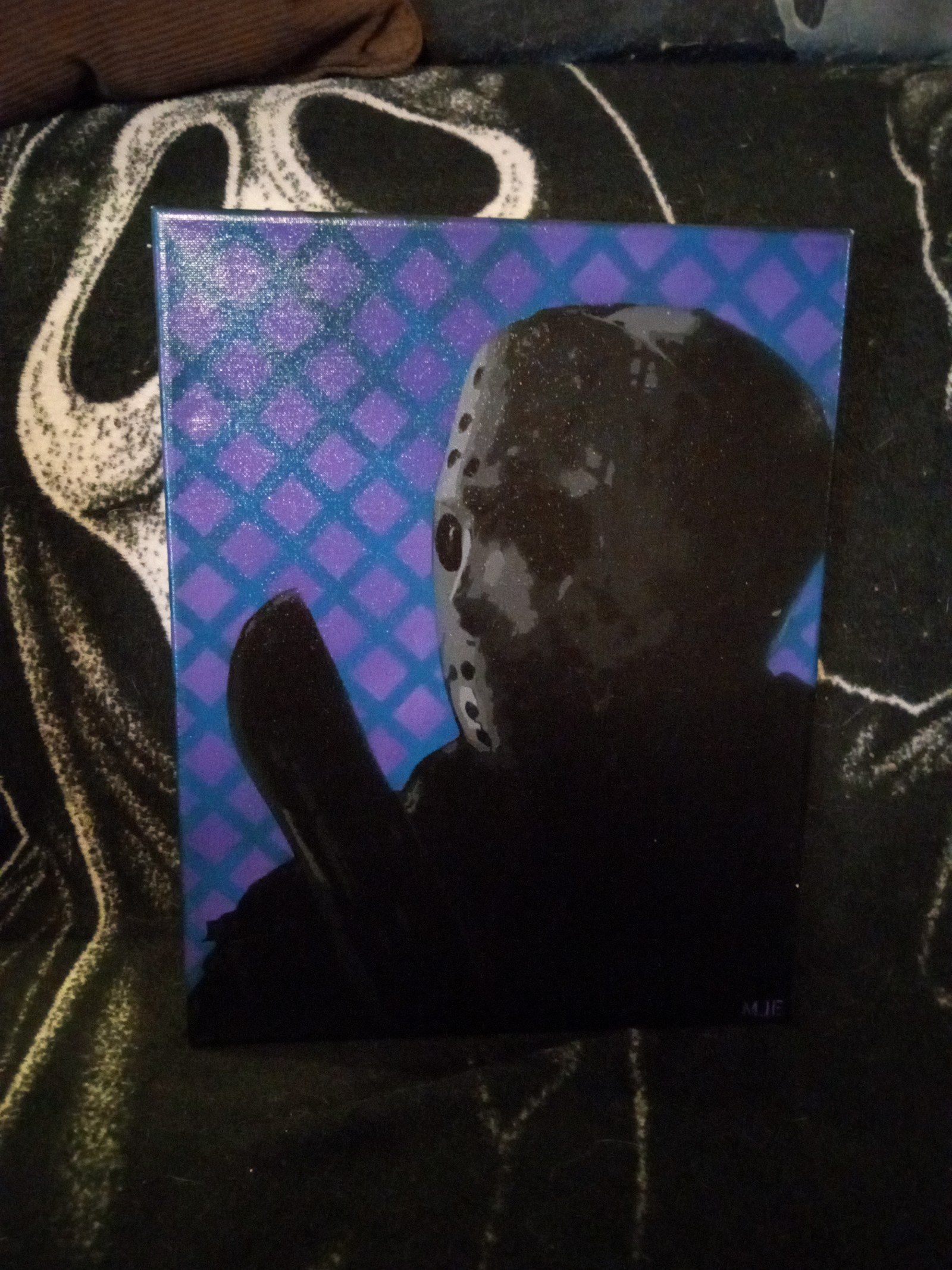 Friday the 13th Jason Voorhees 11 × 14 Airbrushed Canvas Painting