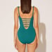 BLEU by Rod Beattie hot pink ruffle one piece bathing suit size 12 new!!