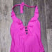 BLEU by Rod Beattie hot pink ruffle one piece bathing suit size 12 new!!