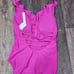 BLEU by Rod Beattie hot pink ruffle one piece bathing suit size 12 new!!