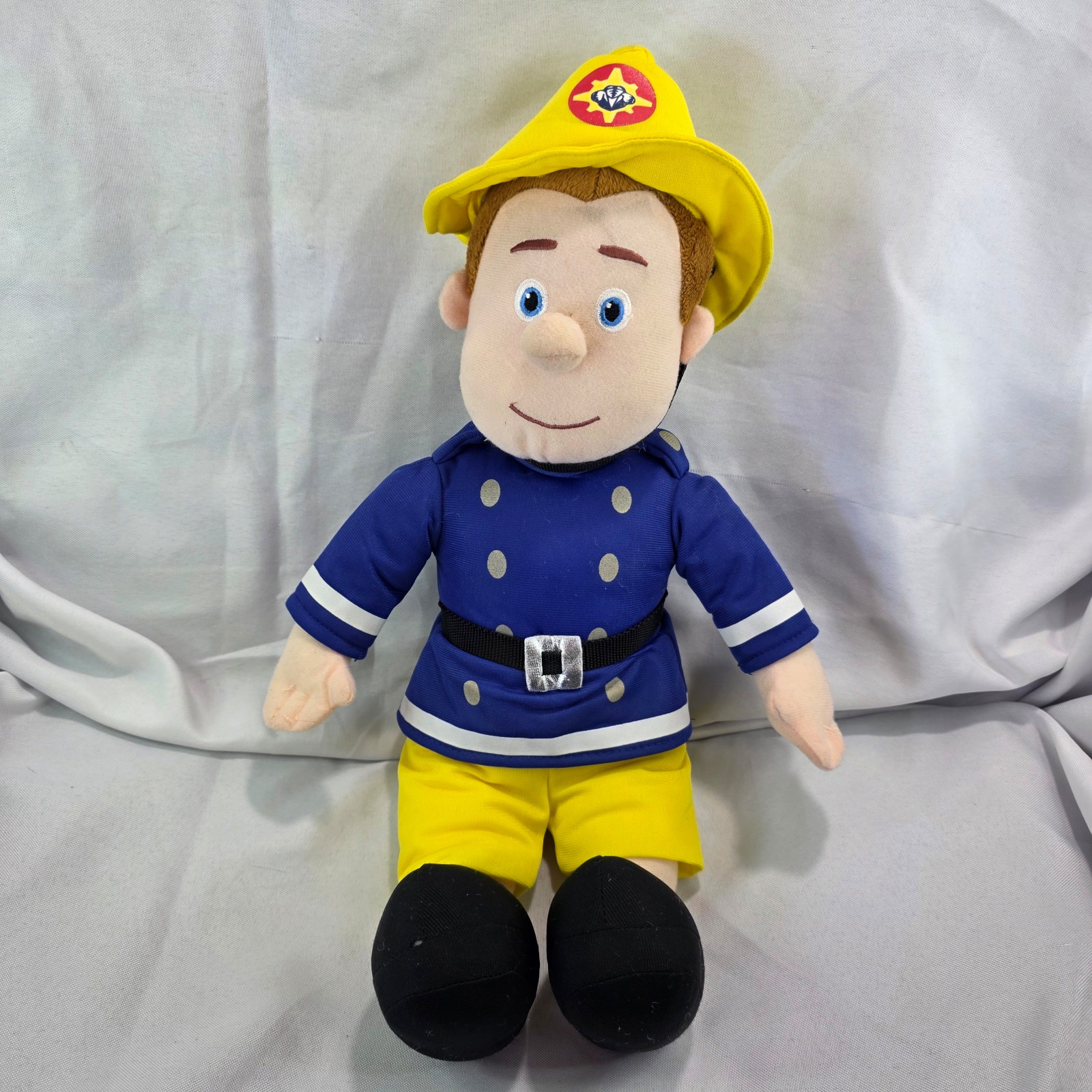 Fireman Sam Nylon Plush Stuffed Doll Cuddle Buddy Sewn Eyes 19 Inch 2016
