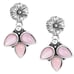 Carolyn Pollack Sterling Silver Pink Mother of Pearl Gemstone Flower Dangle Earr