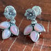 Carolyn Pollack Sterling Silver Pink Mother of Pearl Gemstone Flower Dangle Earr
