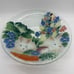 Peggy Karr Bunny Rabbits Carrots Flowers Garden Fused Glass Serving Bowl 13”