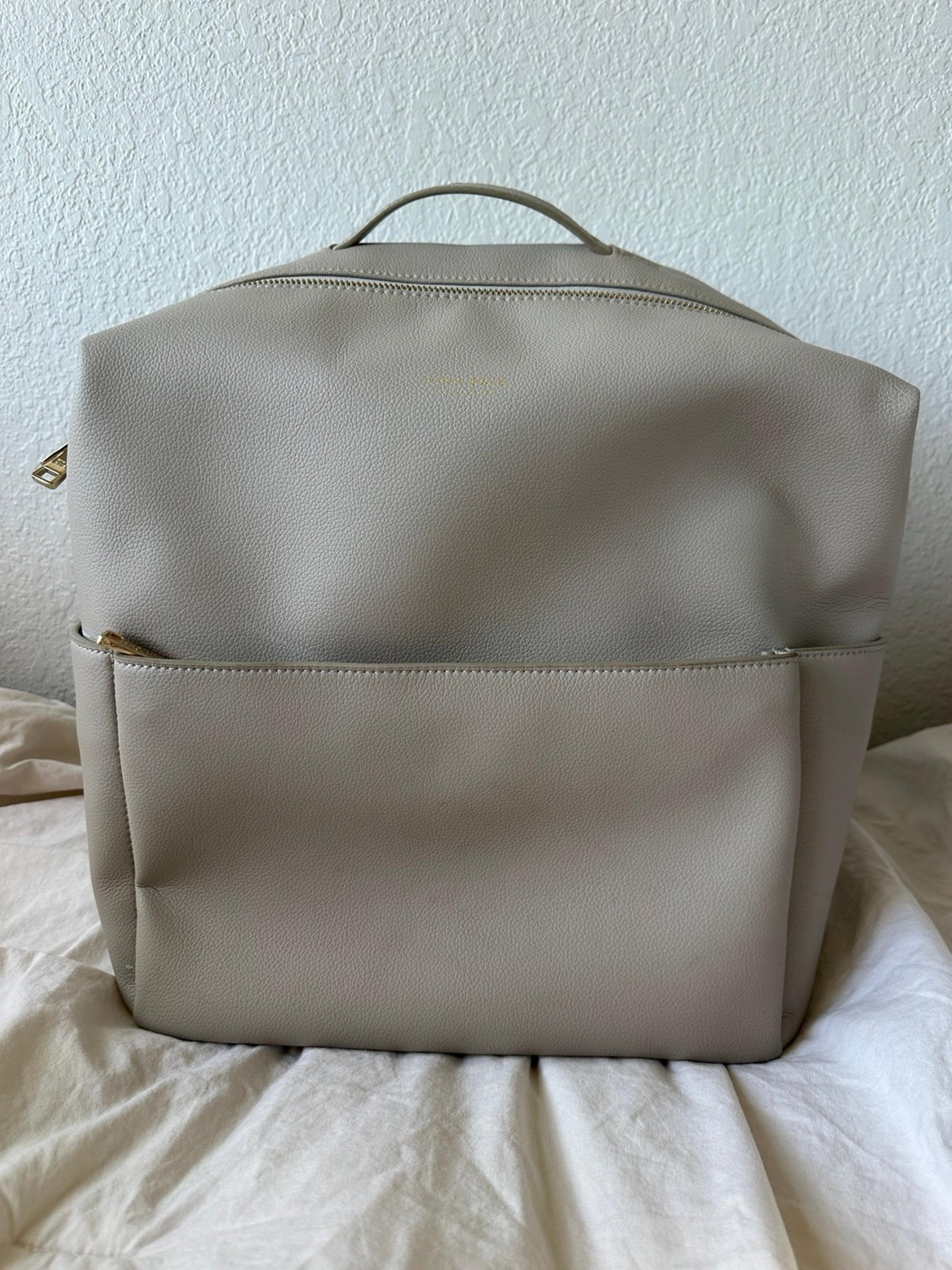 Mina Baie Stevie Diaperbag in Vegan Leather Full Size in Stone
