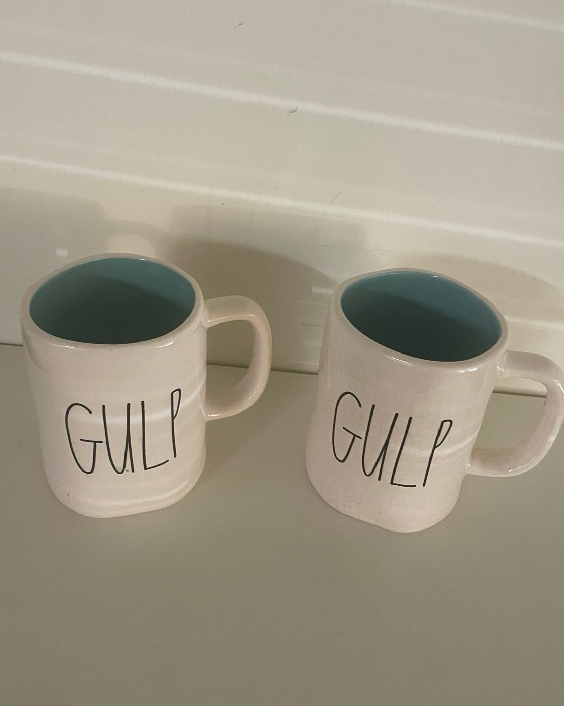 Rae Dunn GULP M Stamped mugs VHTF
