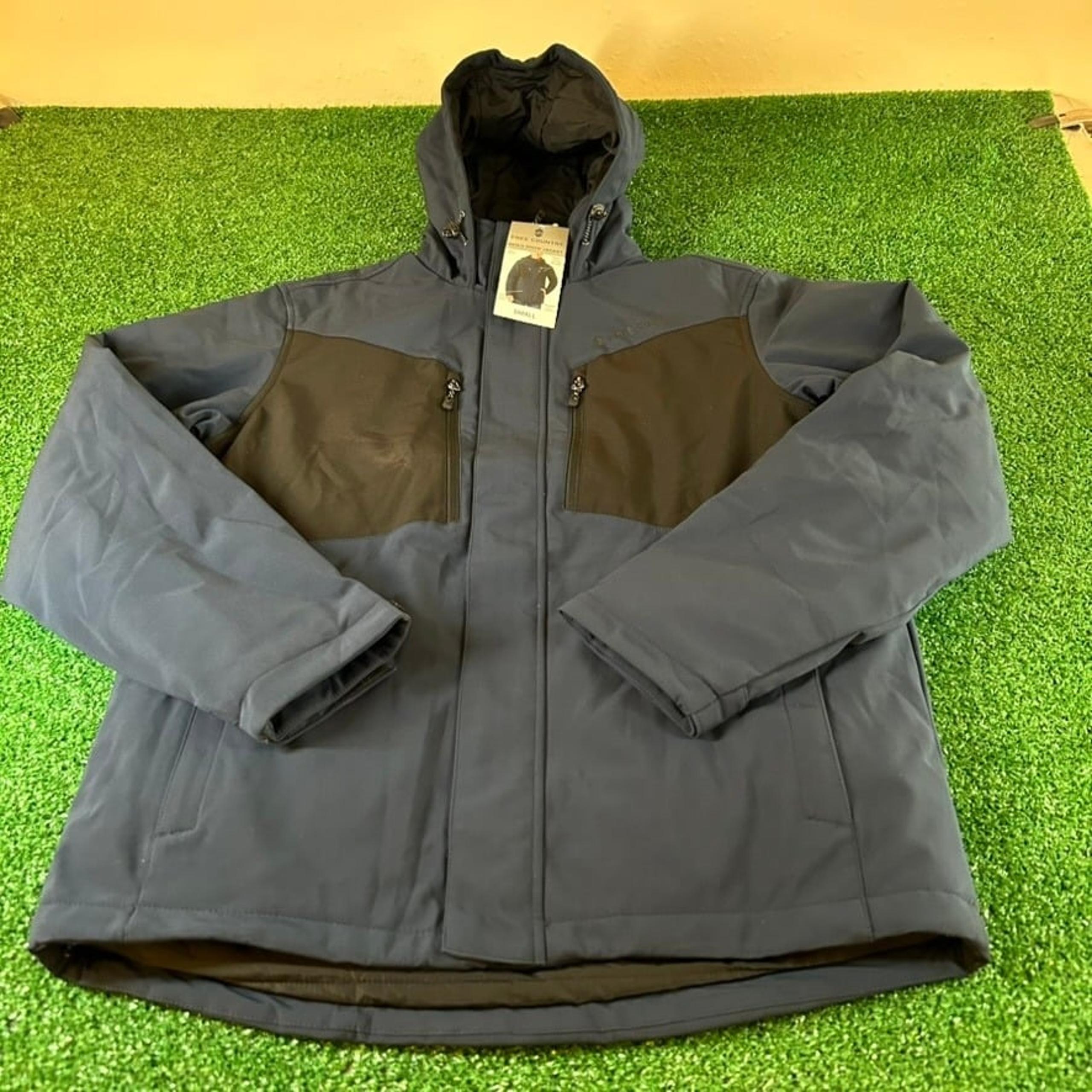 Free Country Snow Jacket Water Resistant Windproof Storm Hooded Navy Mens Small