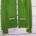 Trina Turk Womens Green/Ivory Trim Edges Long Sleeve Button Front Cardigan Sz. M