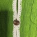 Trina Turk Womens Green/Ivory Trim Edges Long Sleeve Button Front Cardigan Sz. M
