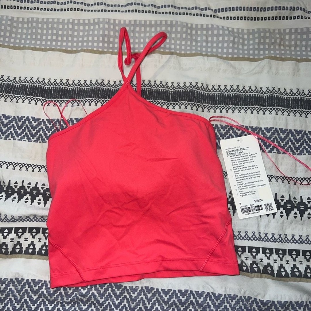 NWT Lululemon Align T-Strap Tank Top Size 2 Glazed Pink