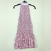 Poupette St. Barth Women's XS/S Beline Mini Dress Purple Clover White Fringe