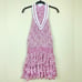 Poupette St. Barth Women's XS/S Beline Mini Dress Purple Clover White Fringe