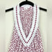Poupette St. Barth Women's XS/S Beline Mini Dress Purple Clover White Fringe