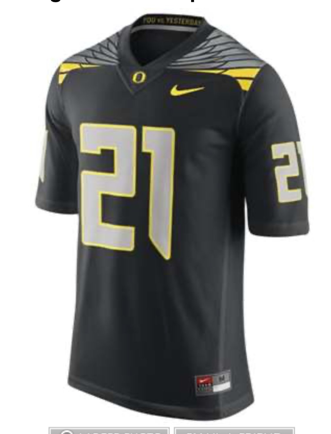 Nike BOYS Oregon Ducks Football Jersey - #21 Black