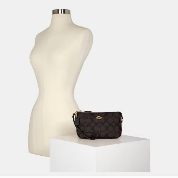 New! Coach Minibag/Nolita 18 Walnut Brown/Black, Style CW426