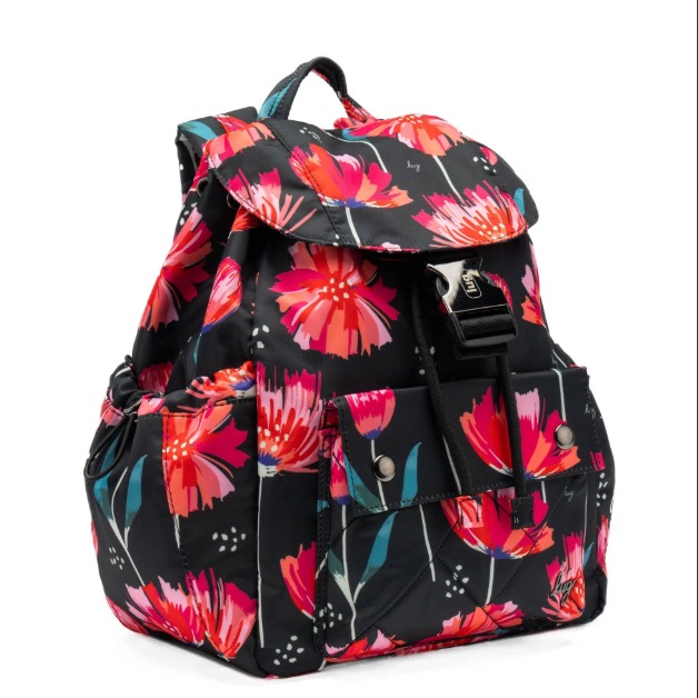 Brand New Lug Wiffle Backpack in PomPom Floral Black