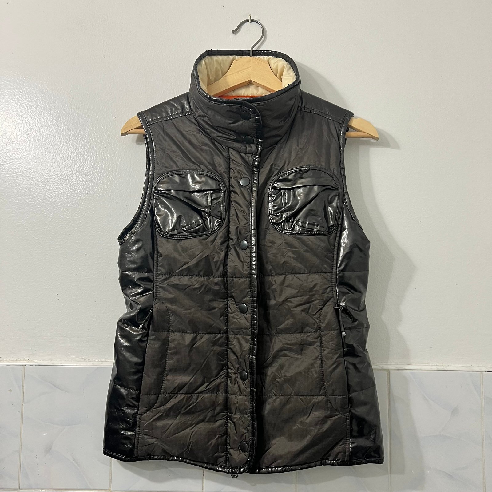 Frauenschuh Women’s XS Brown Quilted Gorpcore Cold Weather Artsy Puffer Vest