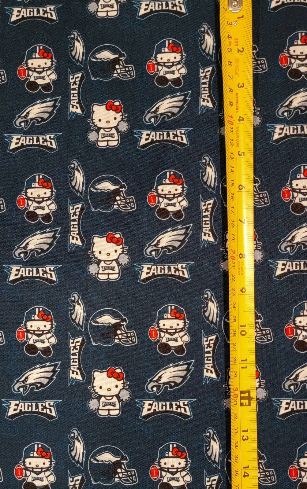 HELLO KITTY PHILADELPHIA EAGLES FABRIC 1 YARD