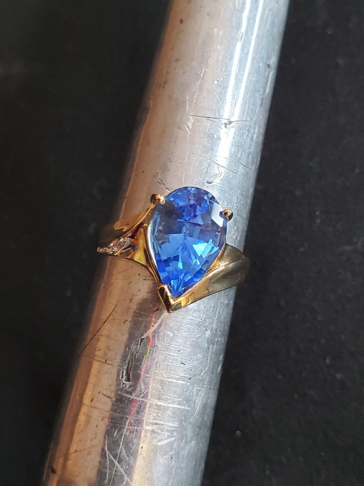 NEW Real Solid 10K Gold Tanzanite Ring Size 7.5