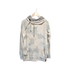 AMPERSAND AVENUE Sweatshirt Hoodie Pink Tie Dye 1/2 Zip Pockets LARGE