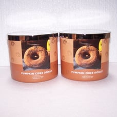 Goose Creek Pumpkin Cider Donut Scented Large 3 Wick Candle 14.5 oz x2