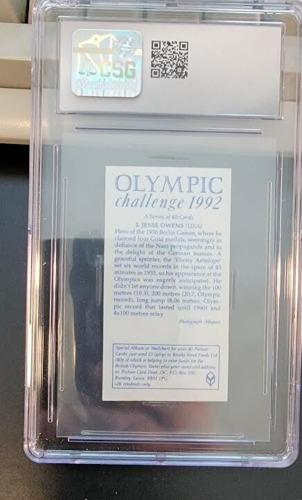1992 Brooke Bond Olympic Challenge on sale #2 Jesse Owens CSG 7 NM