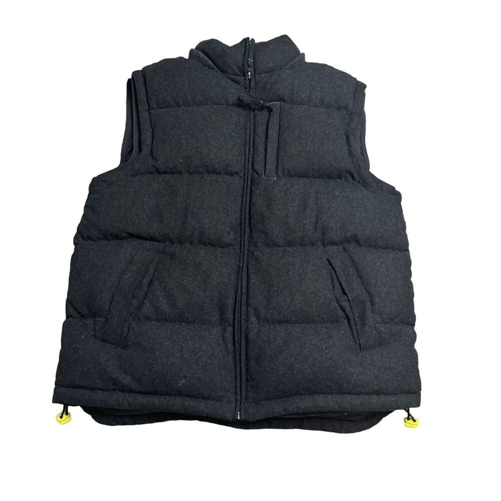 Vintage Mecca USA Large Gray Full Zip 90's Hip Hop Wool Down Vest
