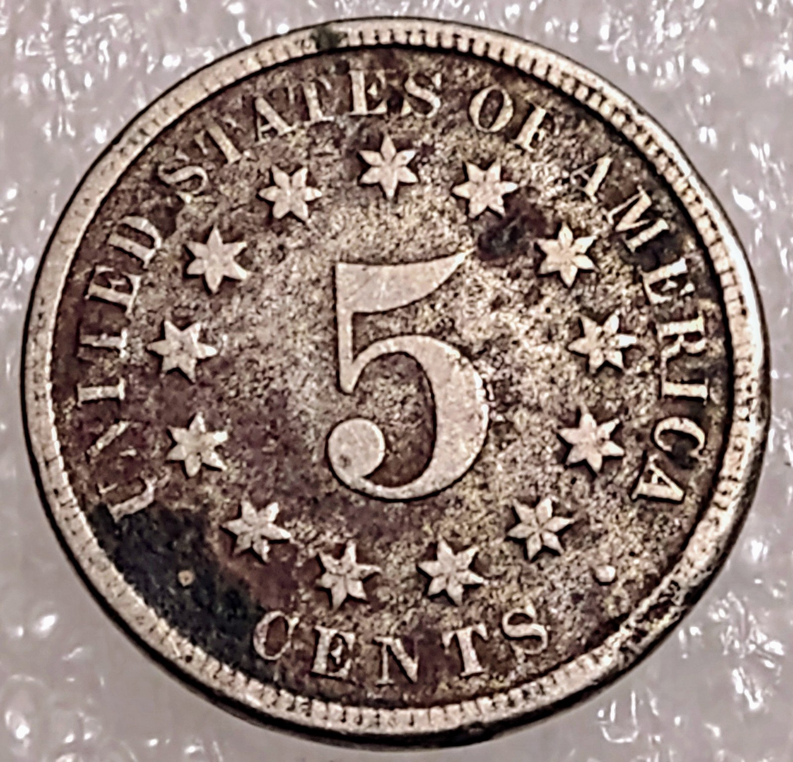 1874 Shield Nickel Low Mintage USA Genuine Rare and hard to find 150 Years ago
