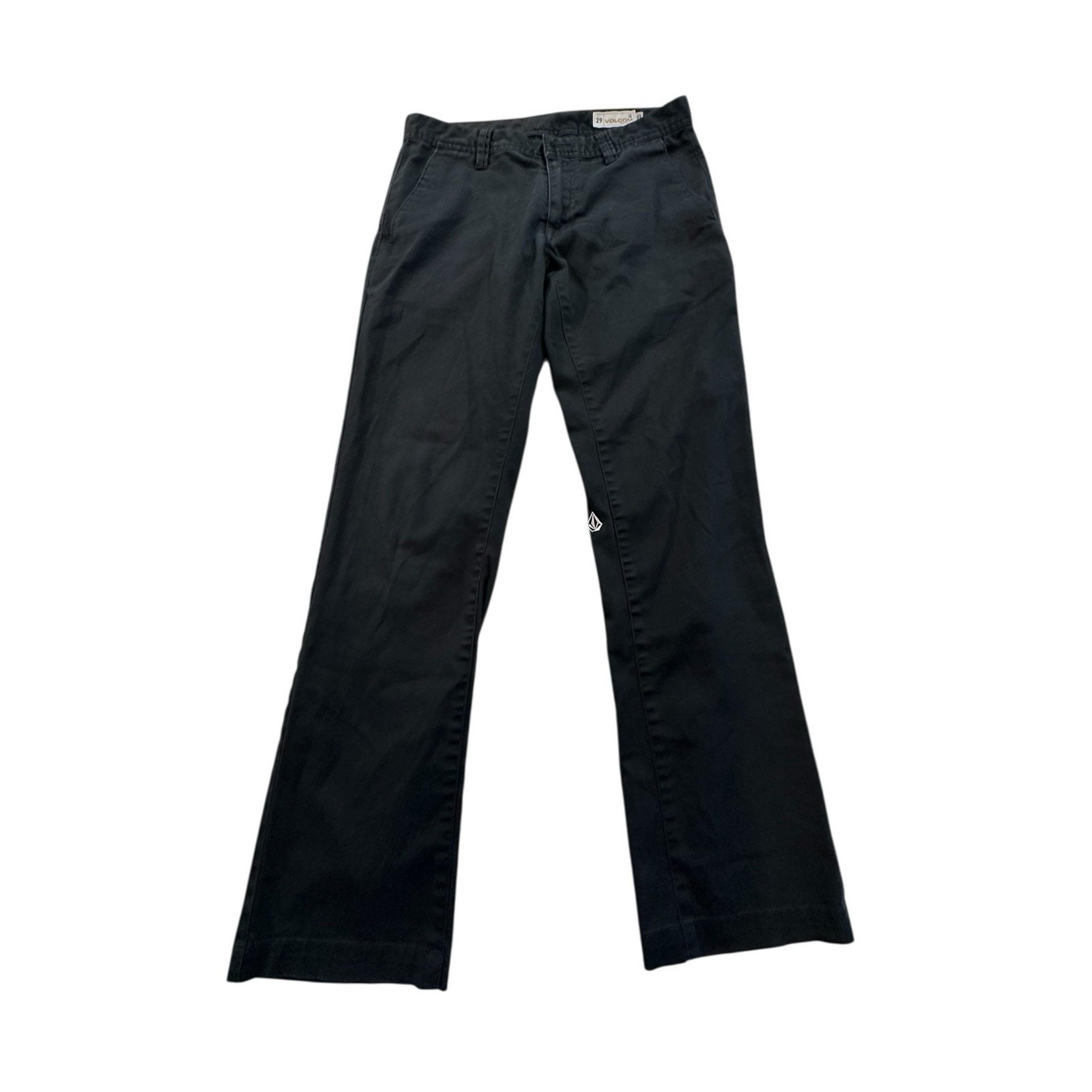 Volcom Pants Men's Chino "True To This" Black  Size 29 Zip Up Button Close EUC