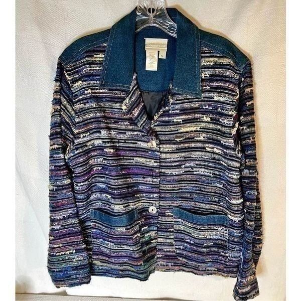 Coldwater Creek Denim Boho Jacket Size Small Worn by Actress on TV Show
