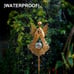 Angel Stake Solar Lights with Crackle Glass Globe Waterproof 40.5 inche
