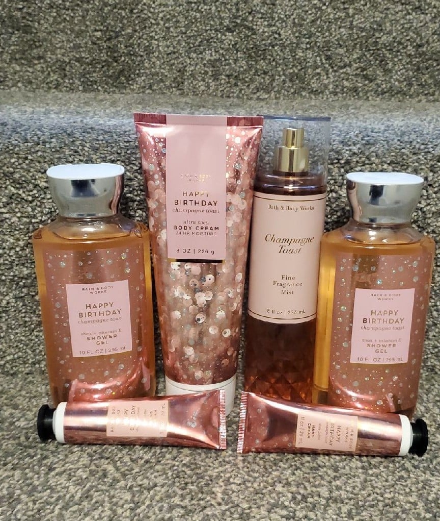 Champagne toast set bath and body works