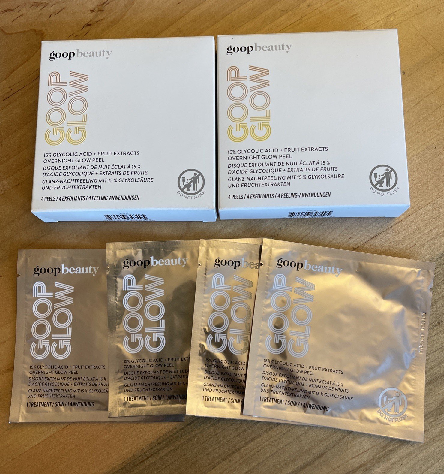 GOOP Beauty 12Pack Goop Glow 15% Glycolic Acid Fruit Overnight Glow Peel NEW!