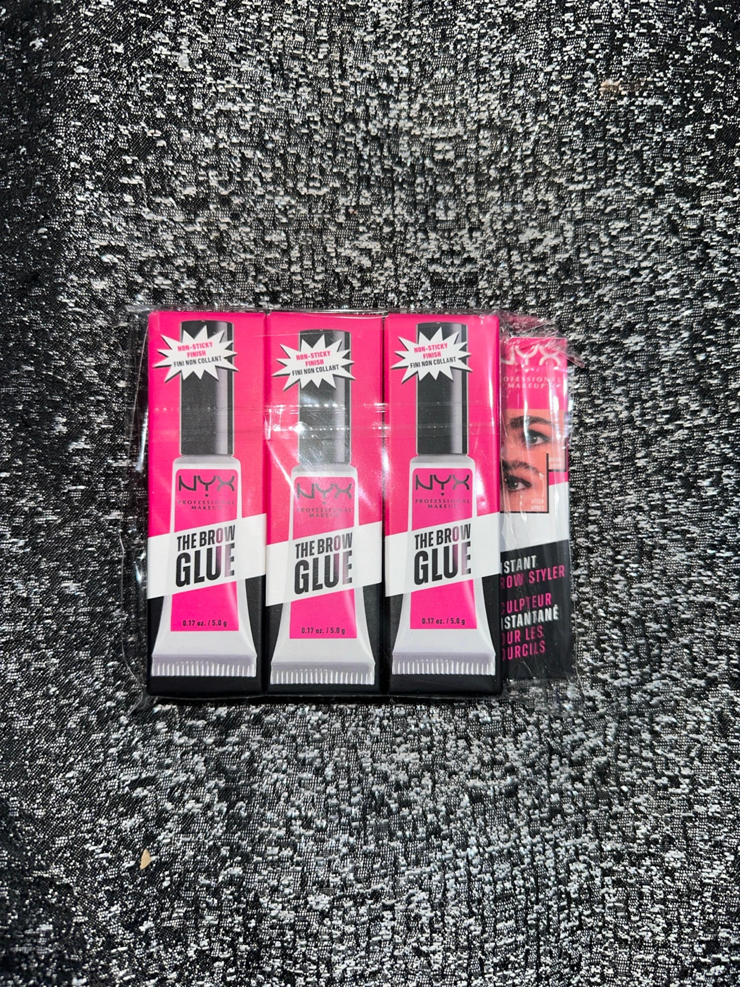 NYX Professional Makeup The Brow Glue Laminating Setting Gel Set of 3