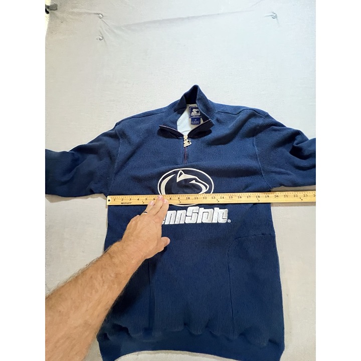 ランキング2025 State Penn Starter Vintage Jacket Long Lined Blue M Mens ウォームアップウェア