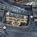 Rock Revival Betty Capri Womens Sz 30 Embellished Biker Rhinestone Grunge 34x22