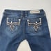 Rock Revival Betty Capri Womens Sz 30 Embellished Biker Rhinestone Grunge 34x22