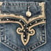 Rock Revival Betty Capri Womens Sz 30 Embellished Biker Rhinestone Grunge 34x22