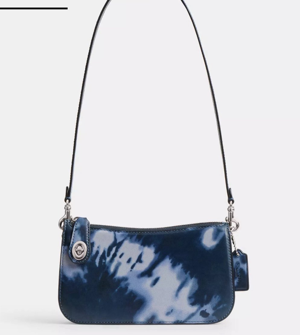 Coach Penn Small Leather Shoulder Bag with Tie Dye Print