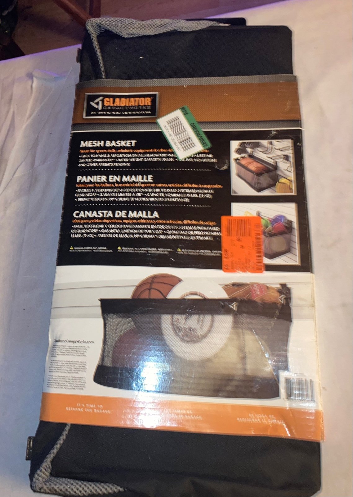 Gladiator Garageworks By Whirlpool Mesh Storage Bin Basket