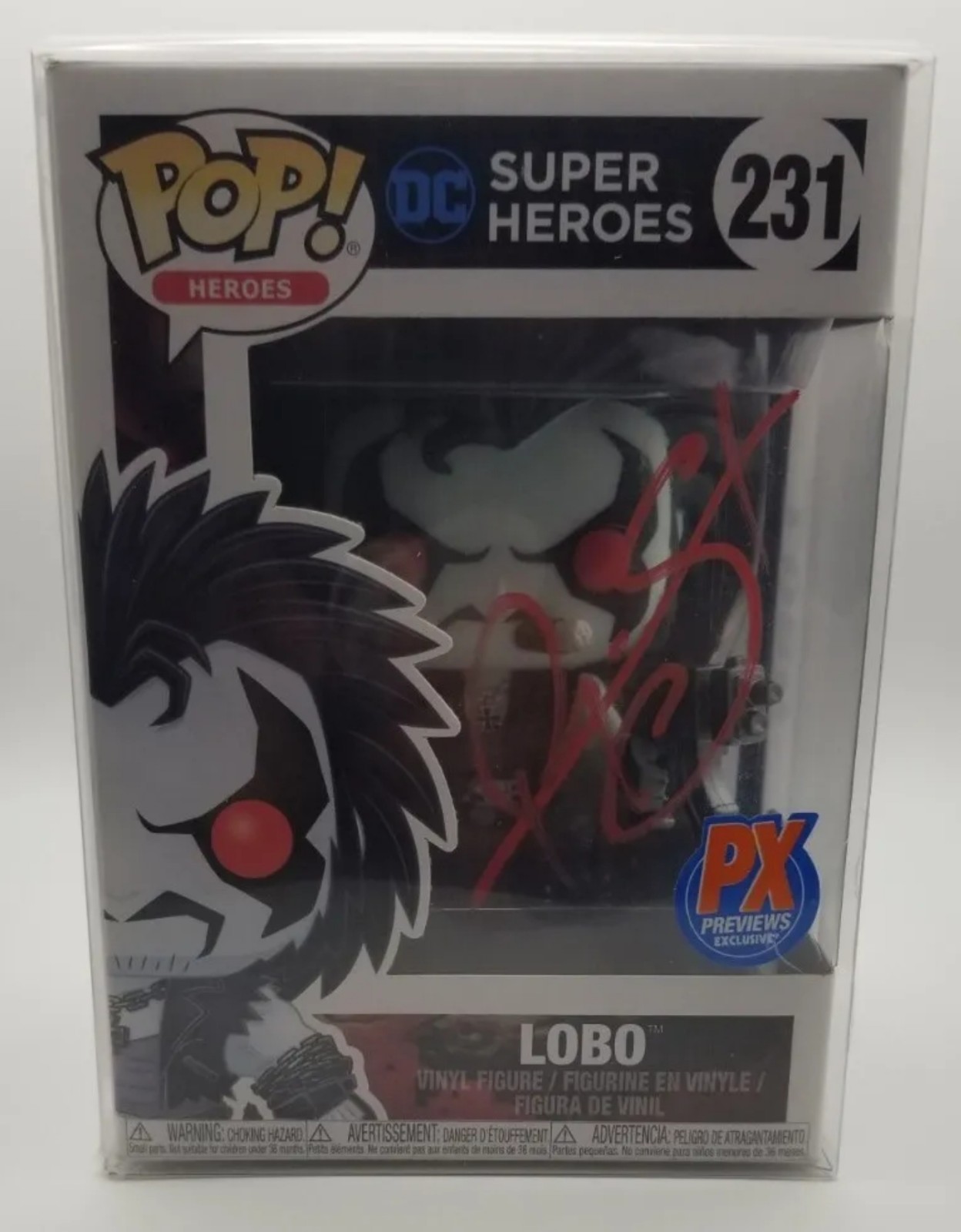 Funko Pop! DC Super Heroes #231 LOBO (PX Excl.) Signed by Ryan Hurst! PSA!