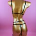 Black and gold lingerie set