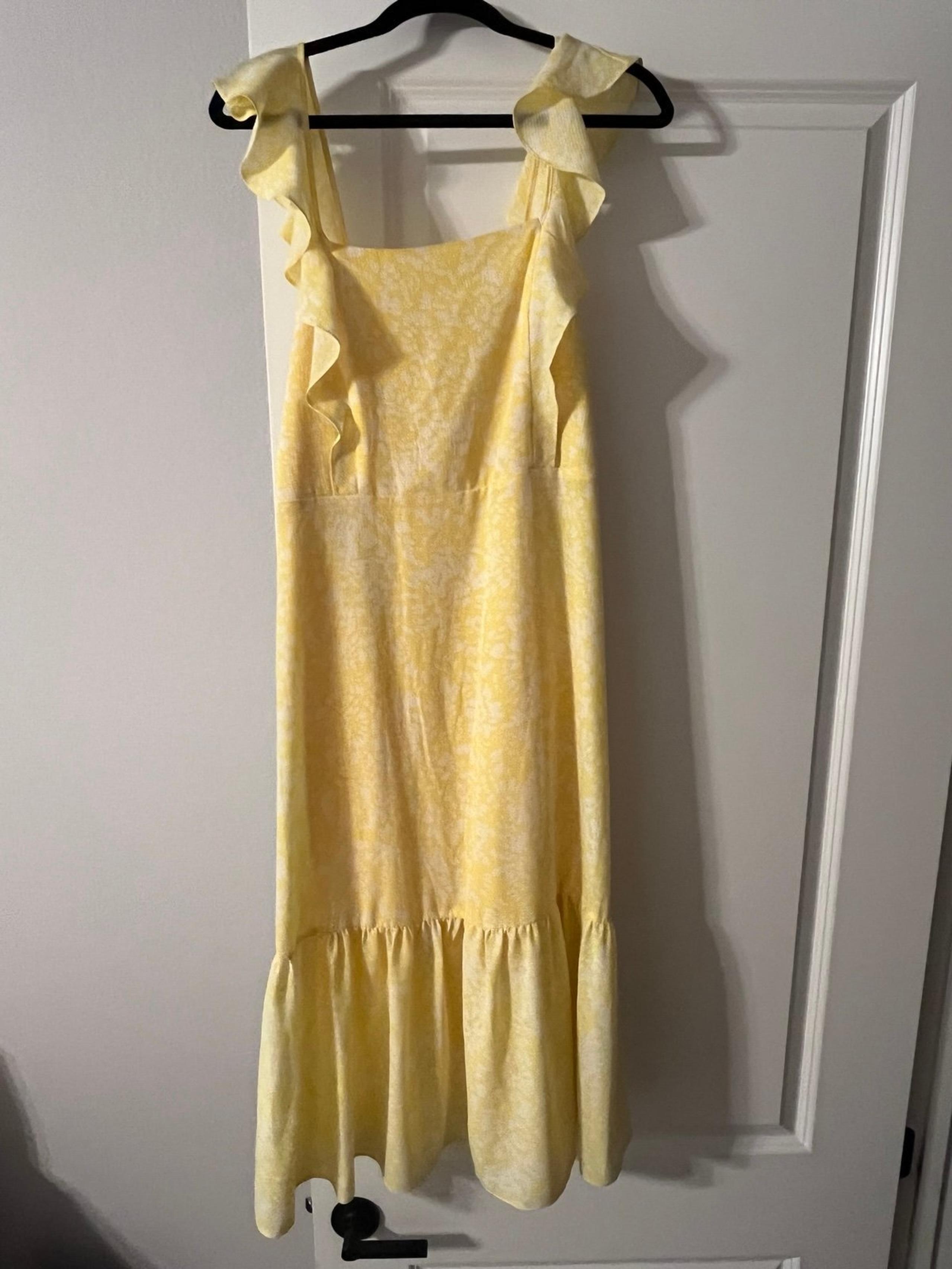 BCBG yellow floral dress