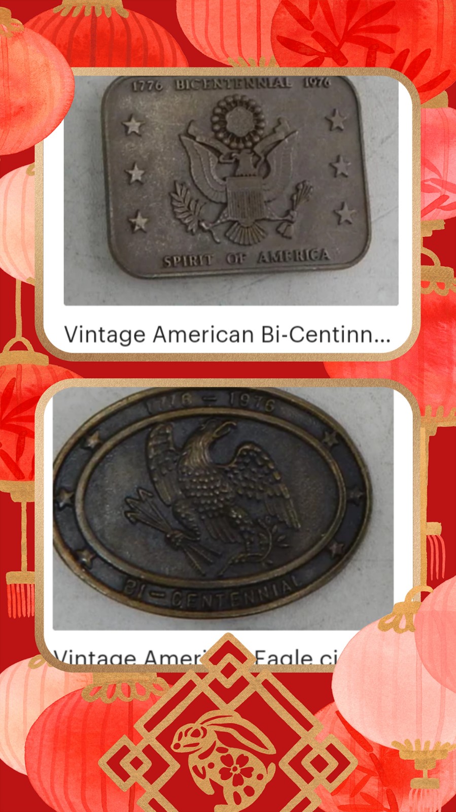 Vintage American Eagle belt buckles
