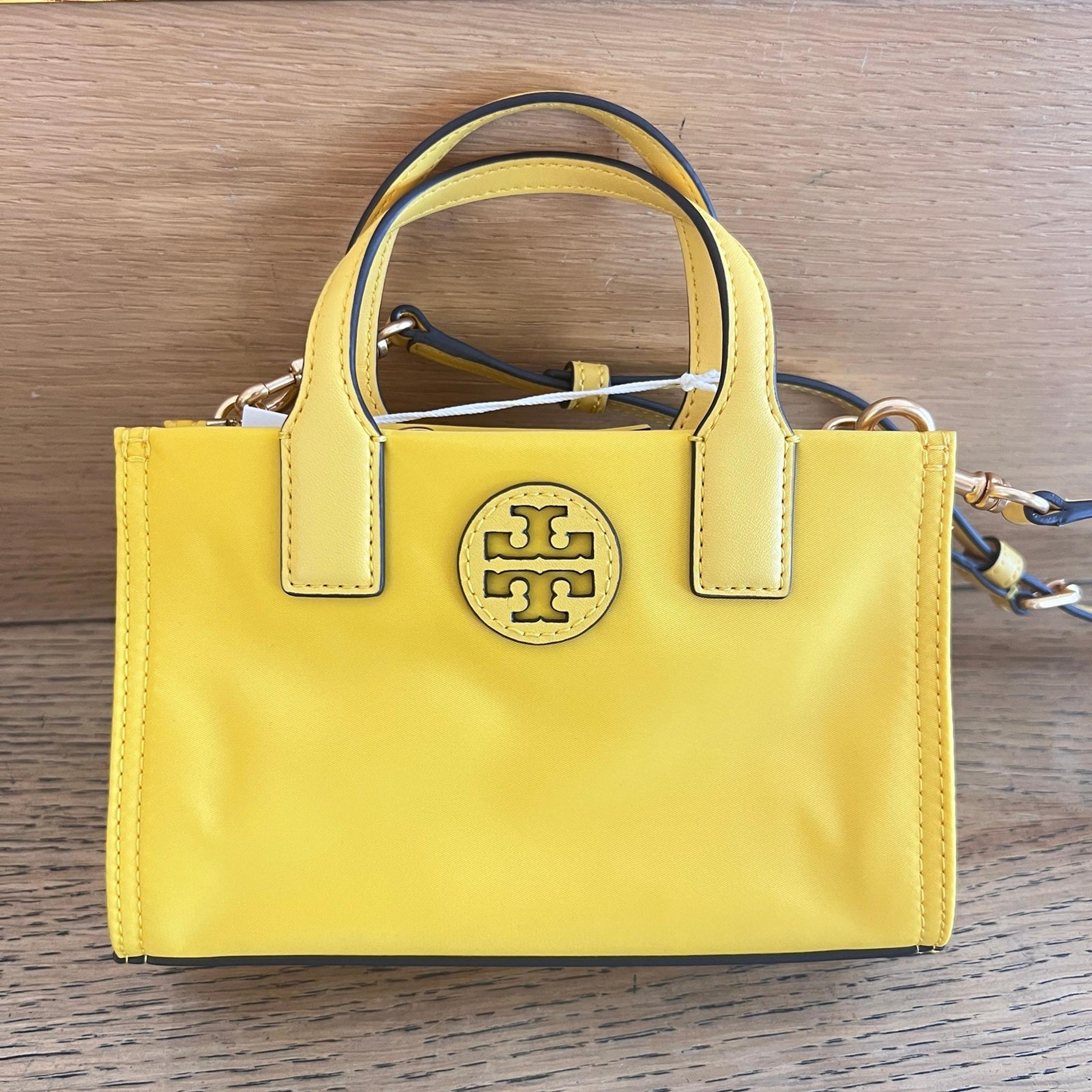 Tory Burch Ella Mini Tote Crossbody in Limone