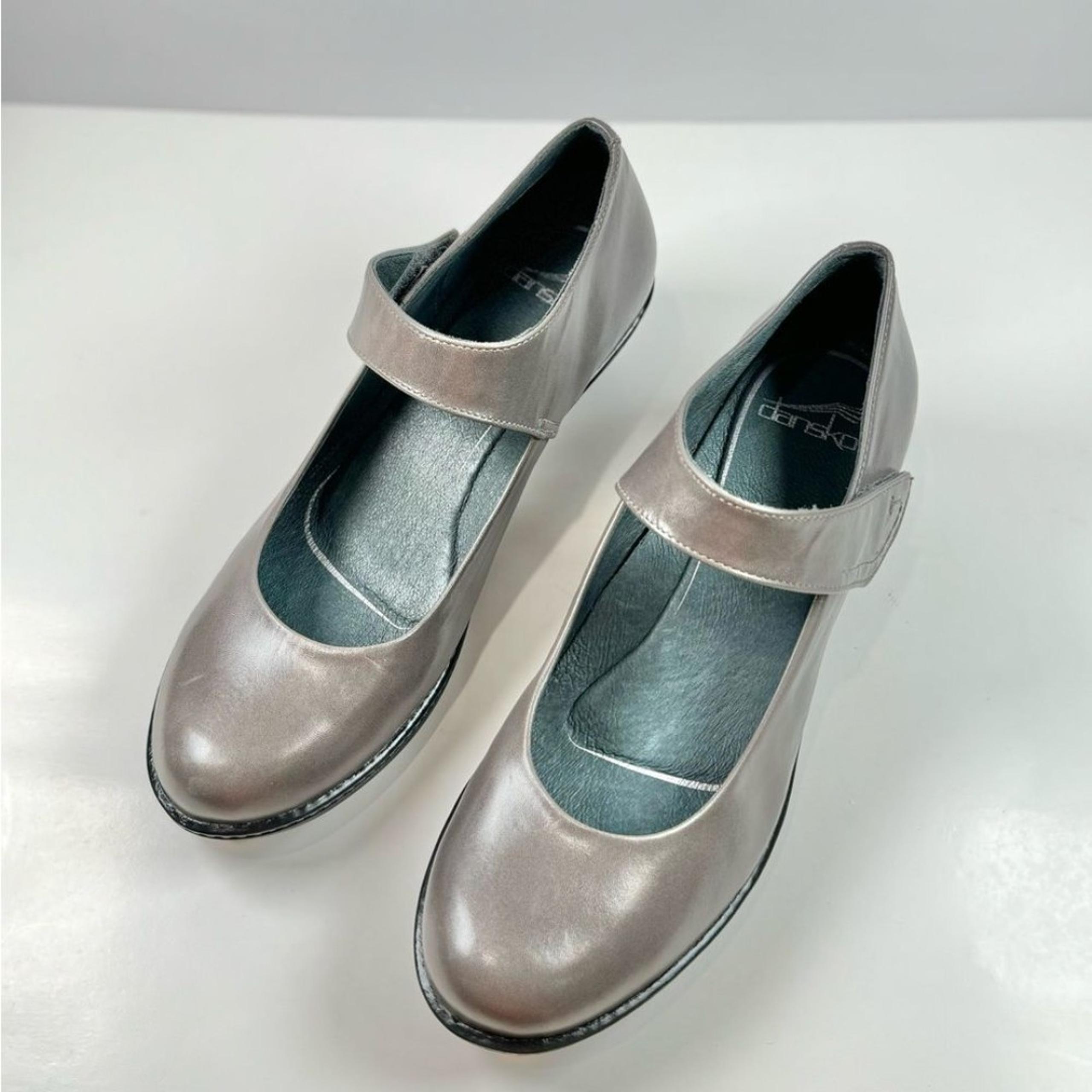 Dansko Womens Bess Kidskin Grey Leather Mary Jane Pump Size EU40 | US9.5 - 10