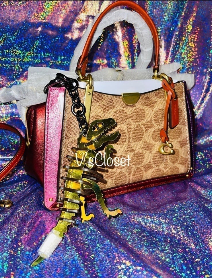 ❤️Collectible Coach Mascot REXY Charm/Key Chain + Dust Bag