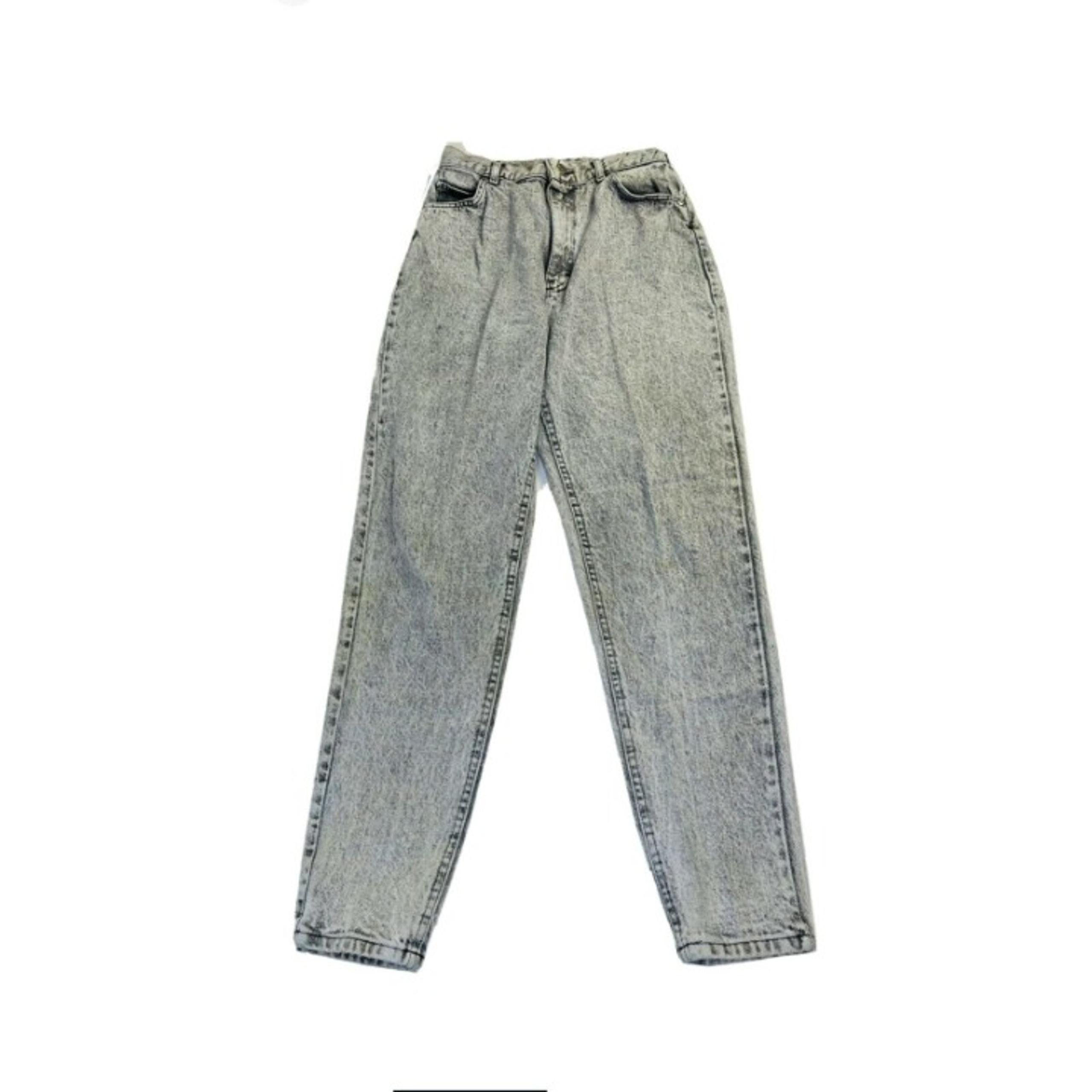 VTG 90s Streetwear Womens 12L High Rise Taper Stone Wash Mom Jeans Distressed