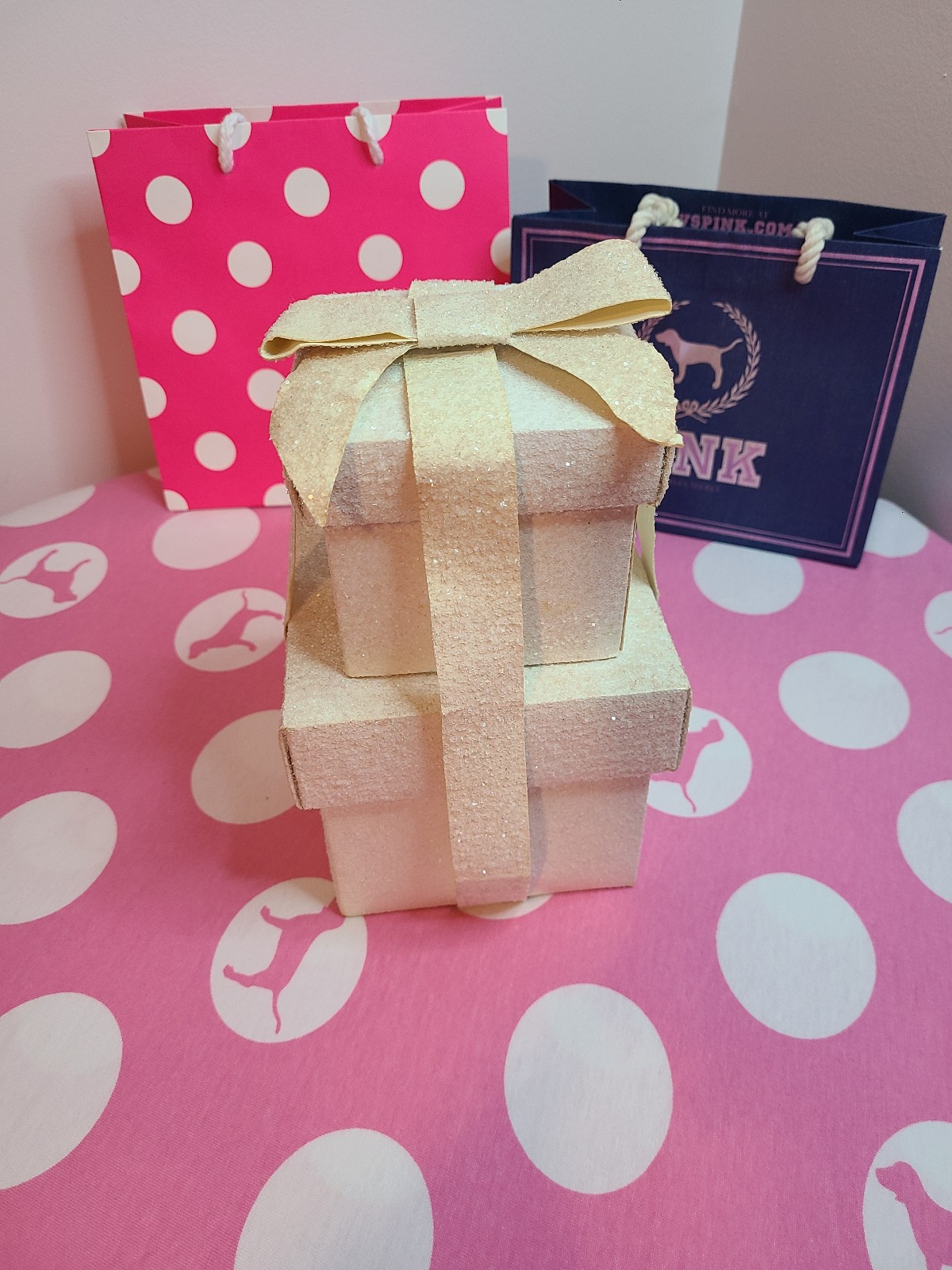 VTG Victoria's Secret Glitter Display Boxes ☆